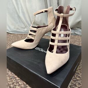 BCBGeneration Women's Tan Suede Strappy Heels